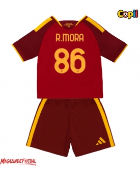 AS Roma Rodrigo Mora #86 Echipament de Fotbal Replică 2026-27 Copii Acasa (+ Șorturi)